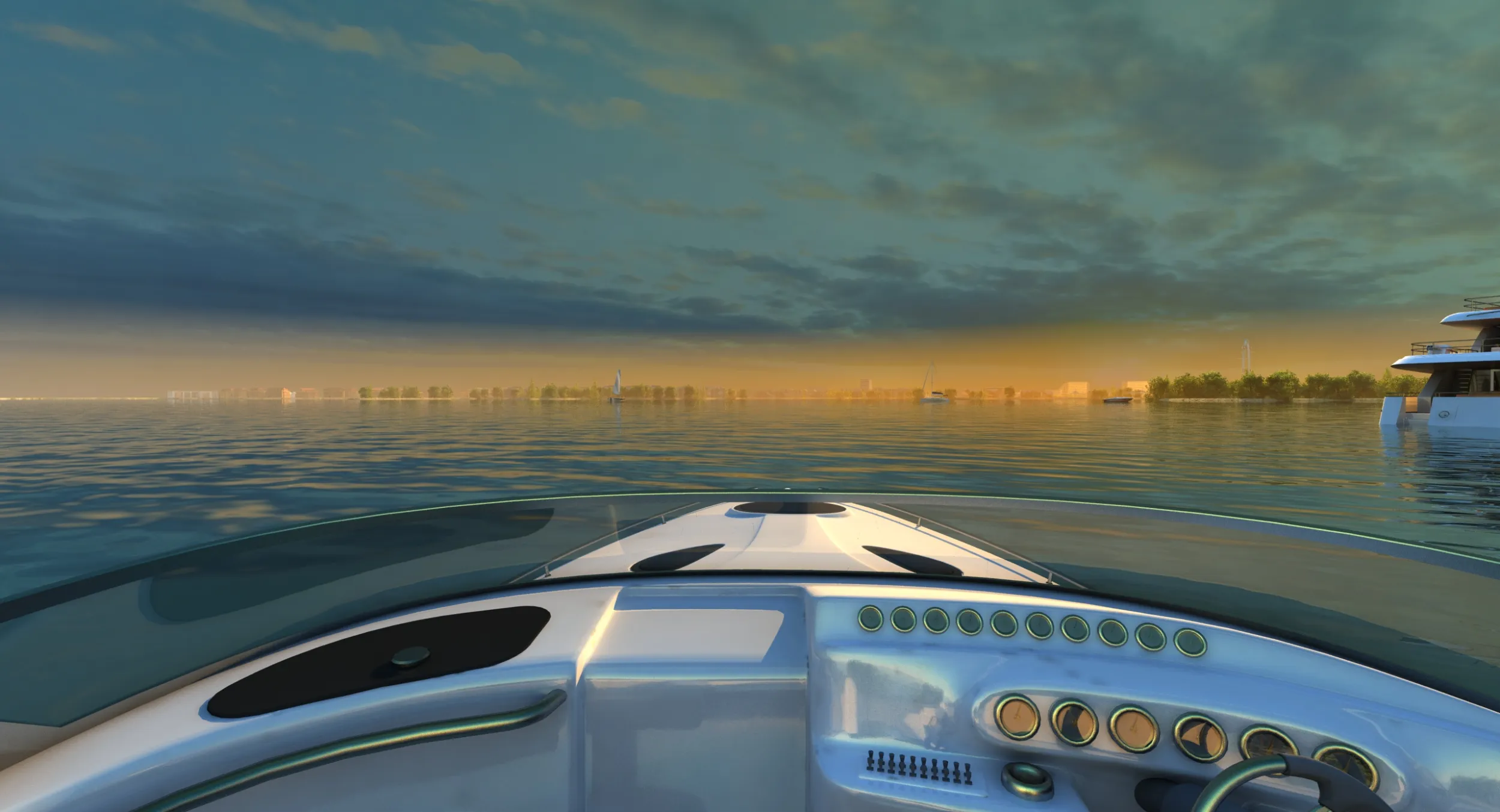 Water speedboat 3D Model .c4d .max .obj .3ds .fbx .stl .blend 