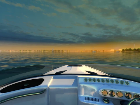 Water speedboat 3D Model