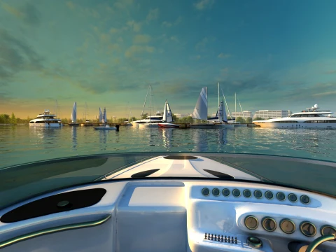 Water speedboat 3D Model