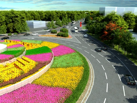 Urban highway 3D Model
