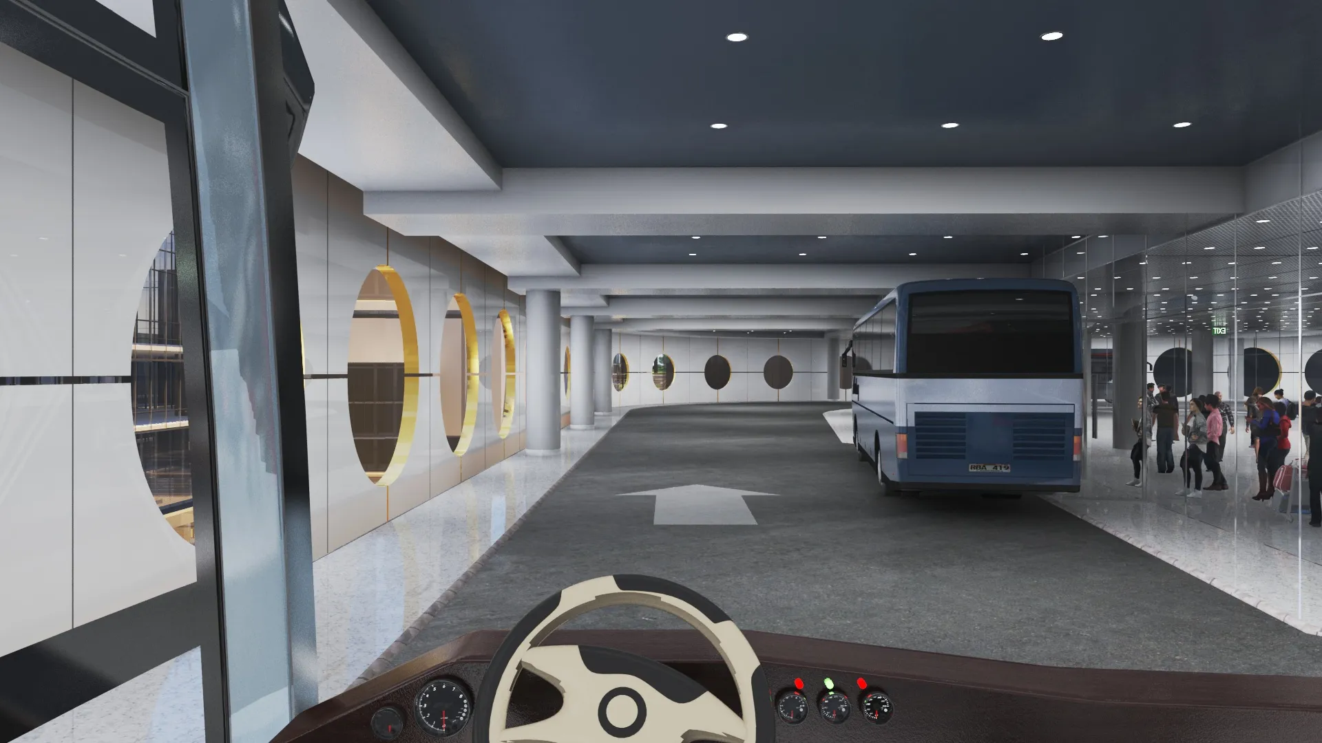 Underground bus station 3D Model .c4d .max .obj .3ds .fbx .stl .blend 