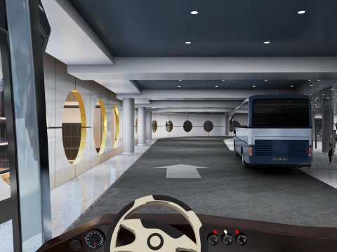 Underground bus station 3D Model