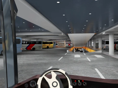 Underground bus station 3D Model