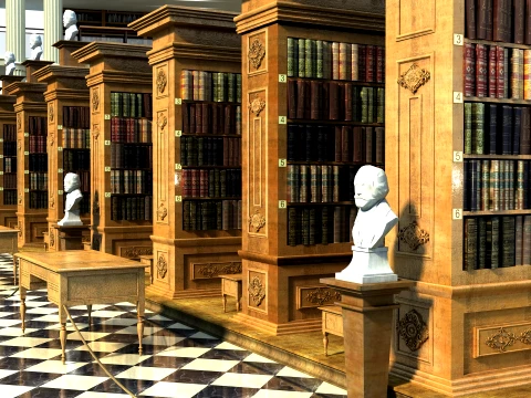Library 3D Model