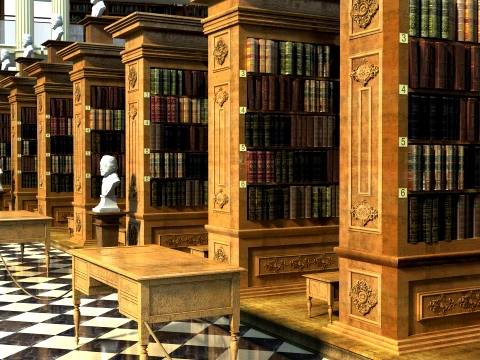 Library 3D Model