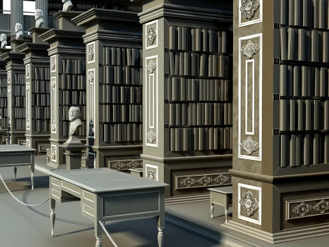 Library 3D Model