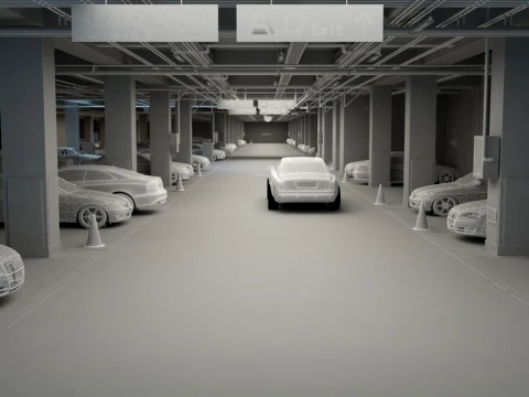 Parking lot 3D Model
