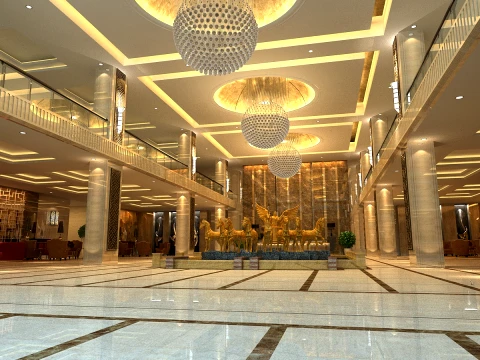 Hotel Lobby 3D Model