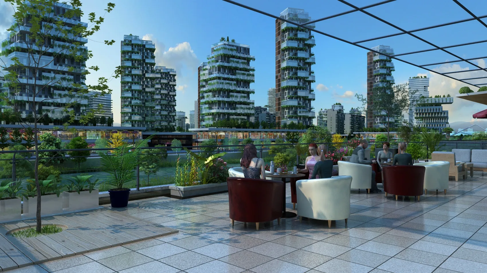 Green city 3D Model .c4d .max .obj .3ds .fbx .stl .blend 