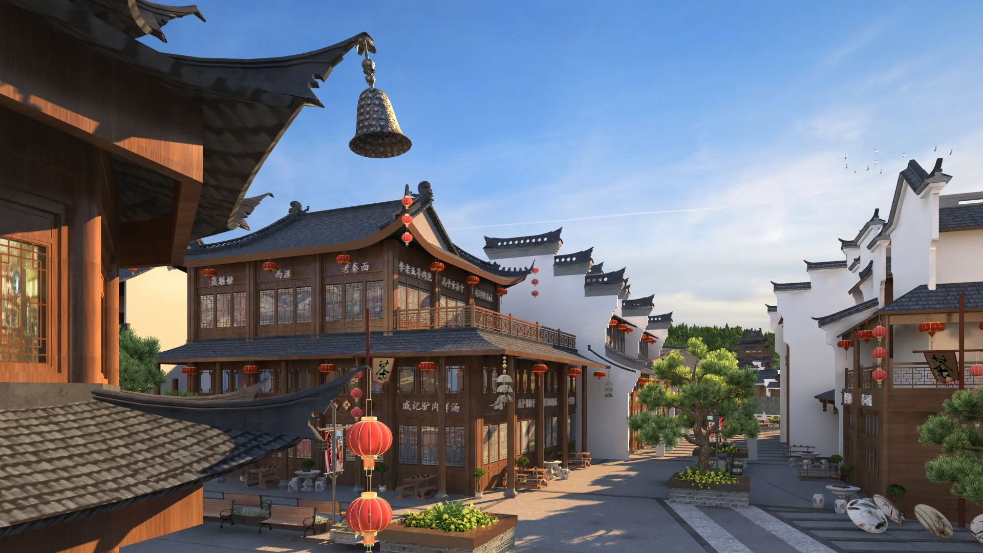 Ancient town 3D Model .c4d .max .obj .3ds .fbx .stl .blend 