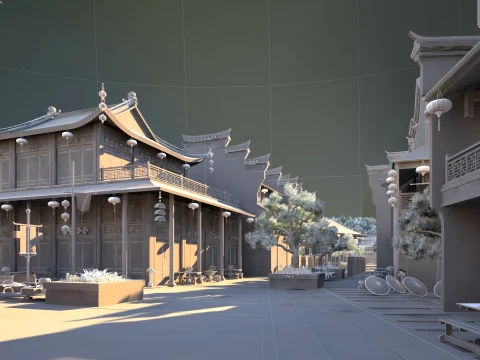 Ancient town 3D Model