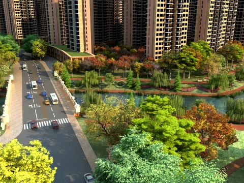 Parque da cidade Modelo 3D