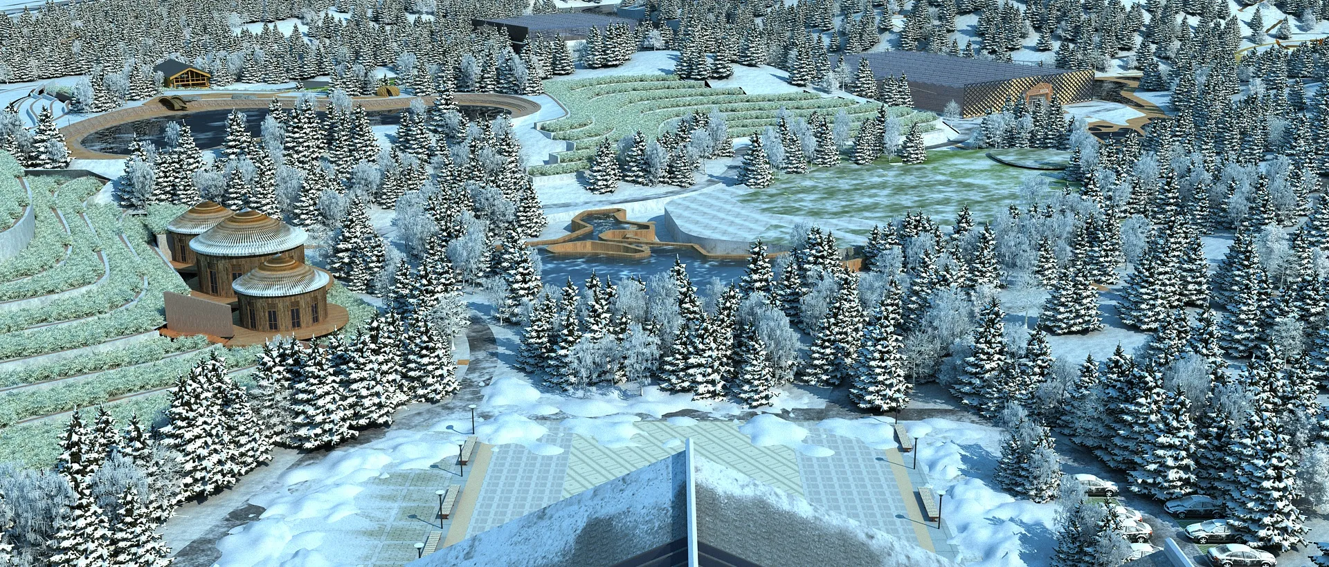 雪景色 3Dモデル .c4d .max .obj .3ds .fbx .stl .blend 