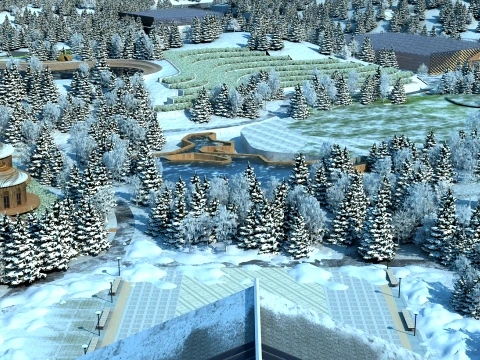 Paysage de neige Modèle 3D
