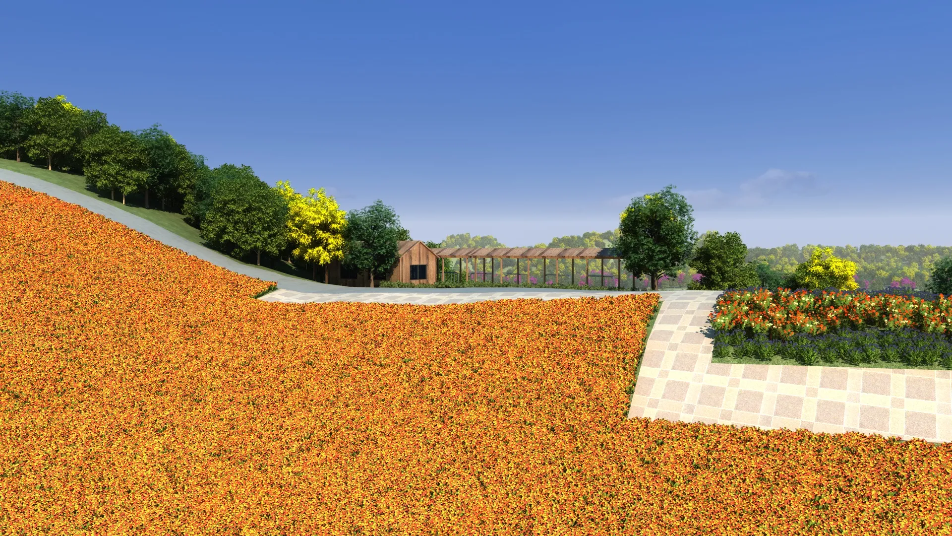 Park 3D Model .c4d .max .obj .3ds .fbx .stl .blend 