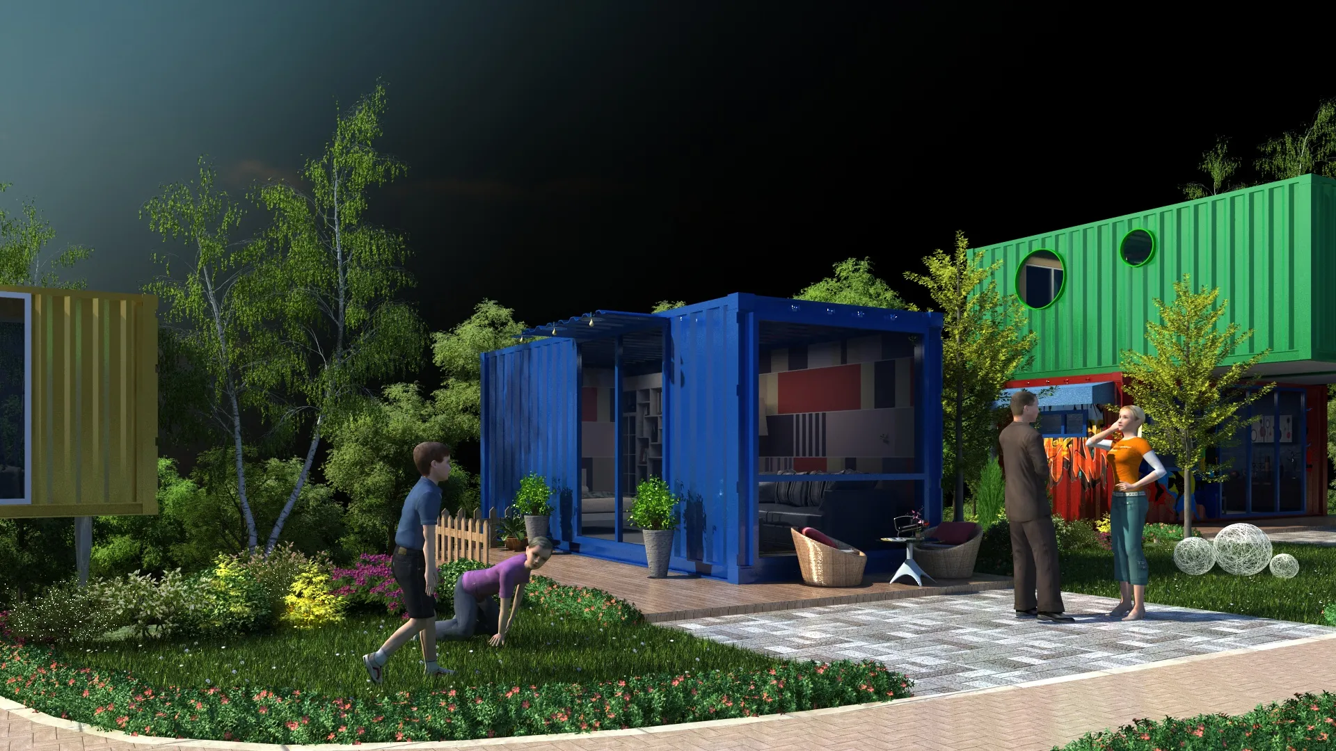Park 3D Model .c4d .max .obj .3ds .fbx .stl .blend 