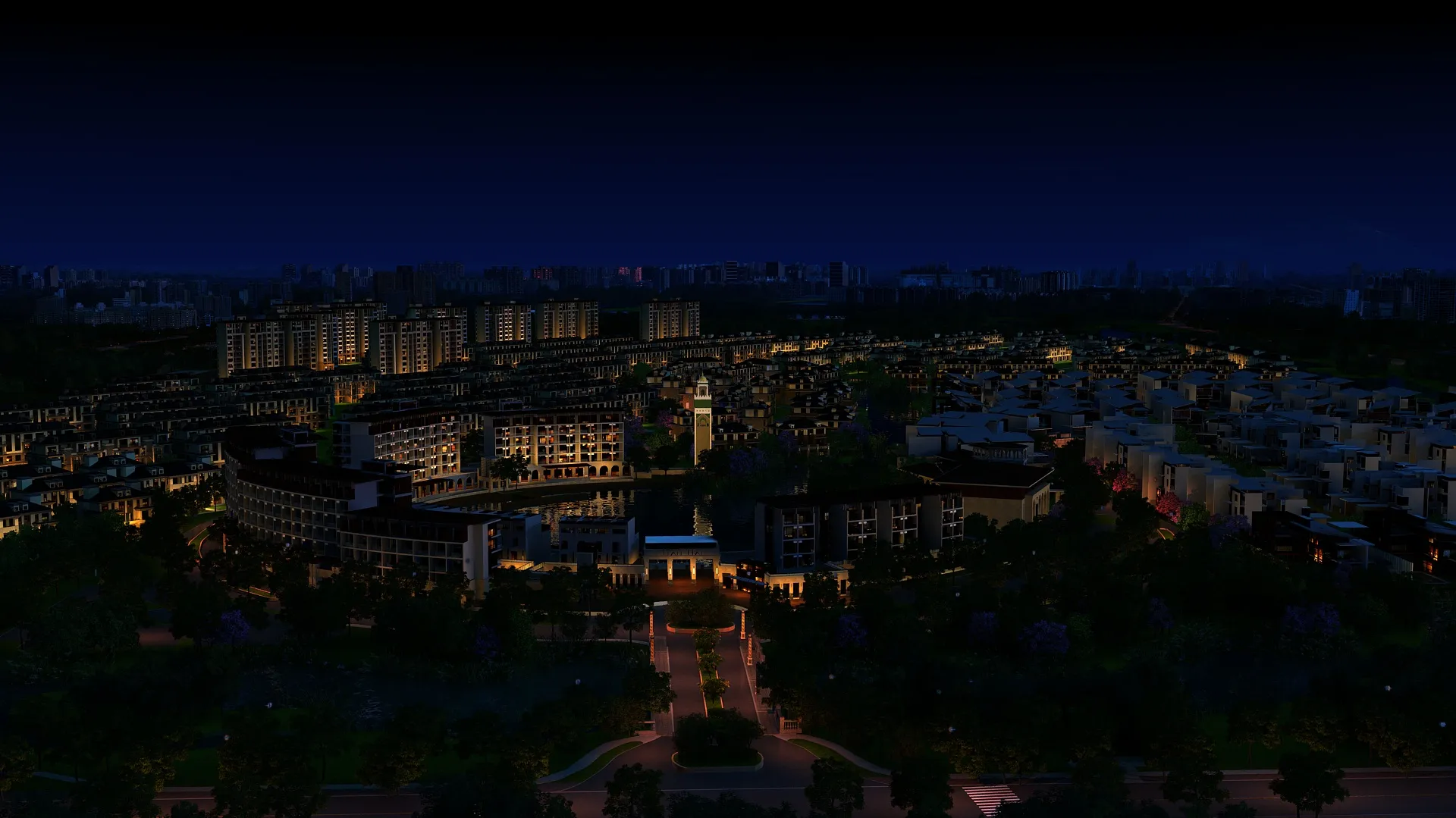 City night 3D Model .c4d .max .obj .3ds .fbx .stl .blend