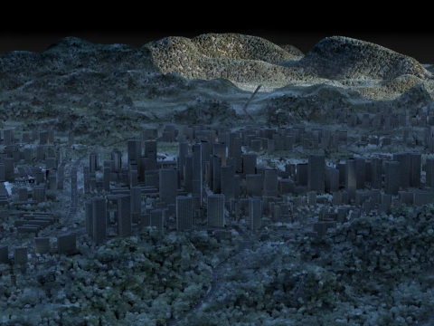 Mountain city 3D Model