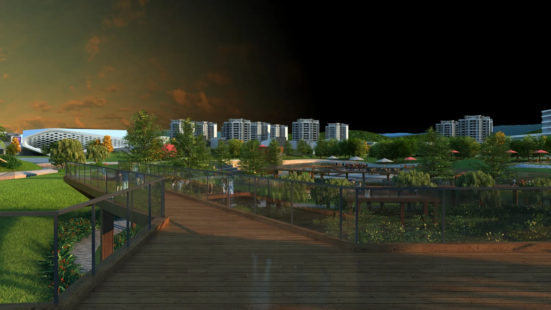 City park 3D Model .c4d .max .obj .3ds .fbx .stl .blend 