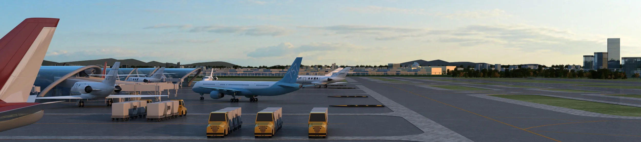 Aeroporto Modelo 3D .c4d .max .obj .3ds .fbx .stl .blend 
