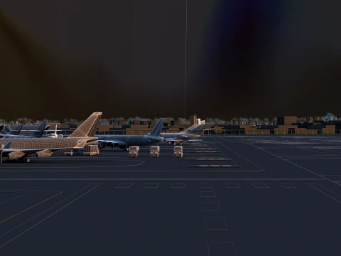 Aeroporto Modelo 3D