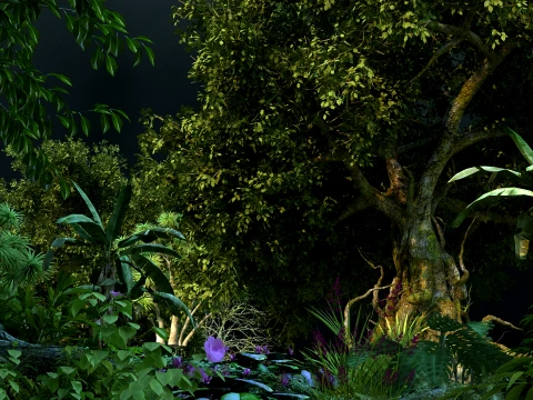 Tropical rainforest 3D Model