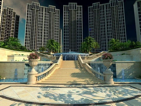 Apartman binası 3D Model