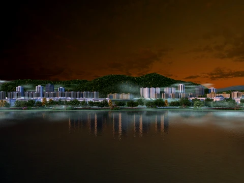 Lakeside building 3D Model