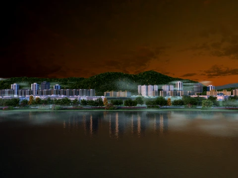 Lakeside building 3D Model