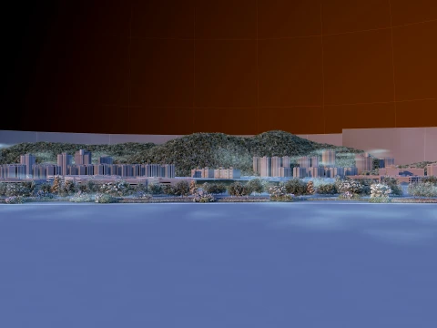 Lakeside building 3D Model