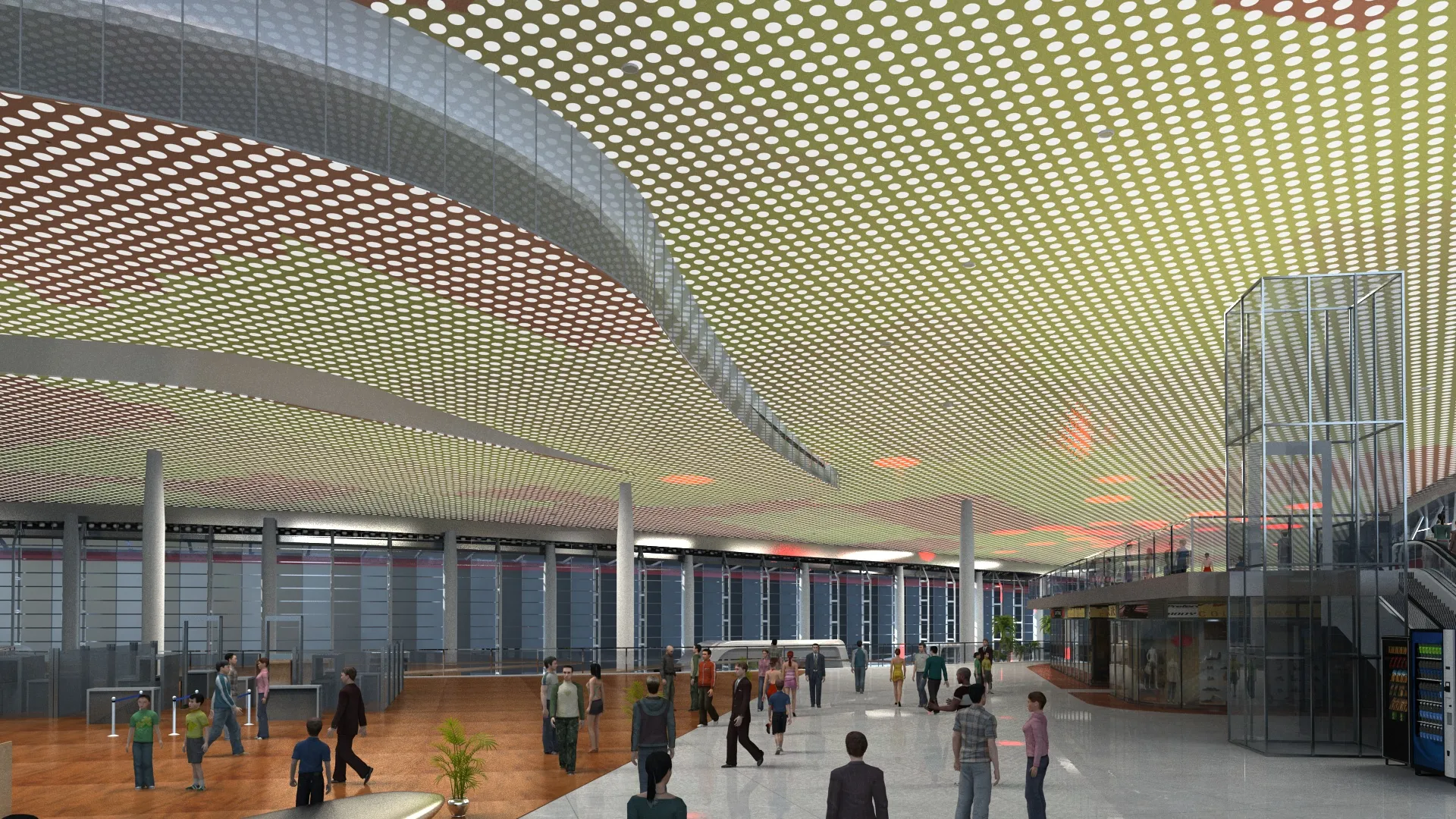 Airport terminal 3D Model .c4d .max .obj .3ds .fbx .stl .blend 