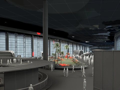 Airport terminal 3D Model