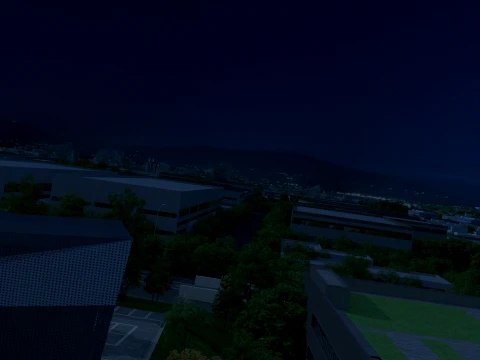 Noite da cidade Modelo 3D
