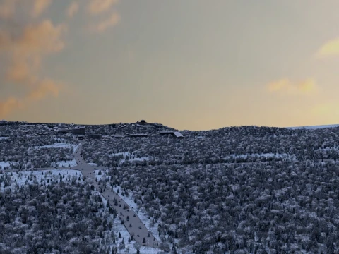 Karlı kırsal 3D Model