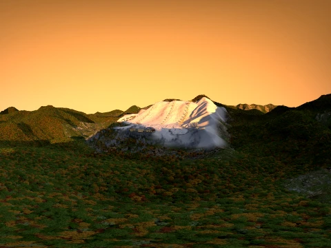Banliy&ouml;lerde sonbahar manzarası 3D Model
