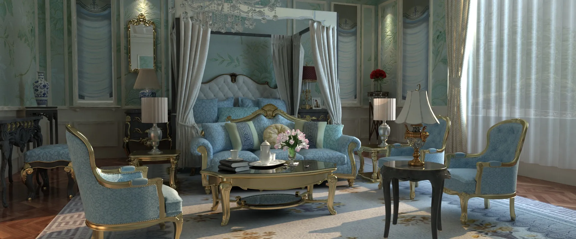 Bedroom 3D Model .c4d .max .obj .3ds .fbx .stl .blend 