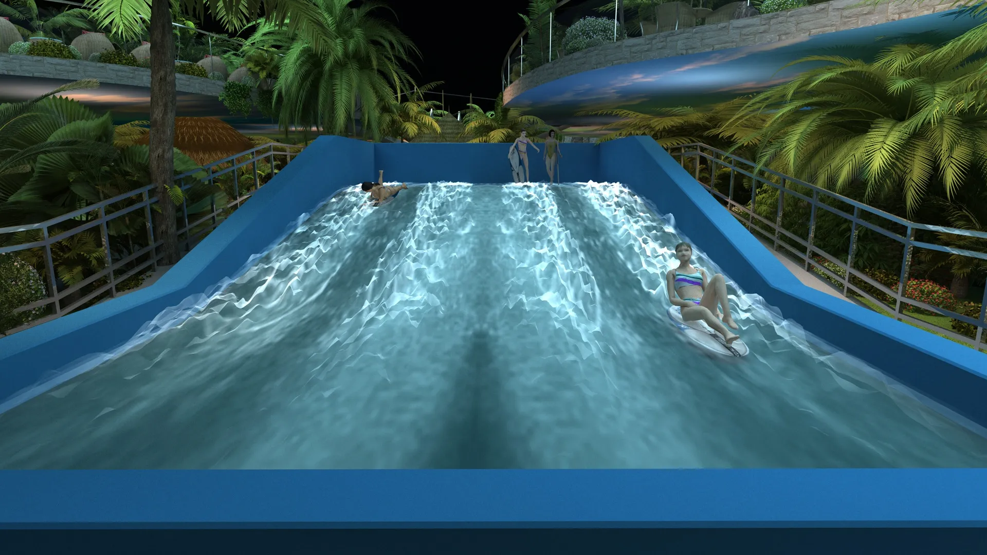 Indoor amusement park 3D Model .c4d .max .obj .3ds .fbx .stl .blend