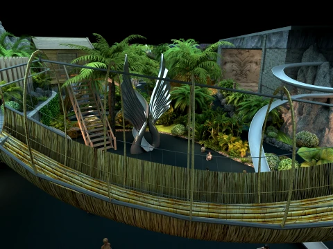 Indoor amusement park 3D Model