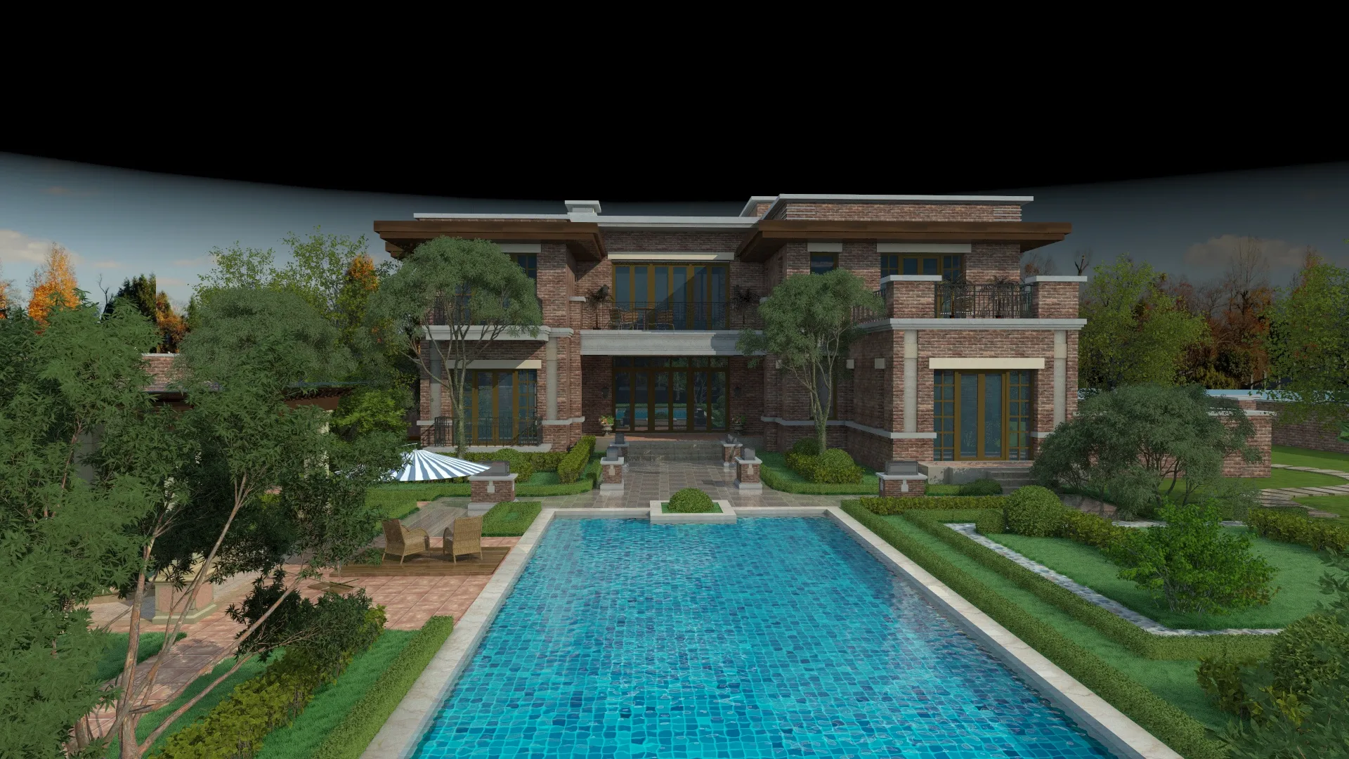 Villa 3D Model .c4d .max .obj .3ds .fbx .stl .blend 