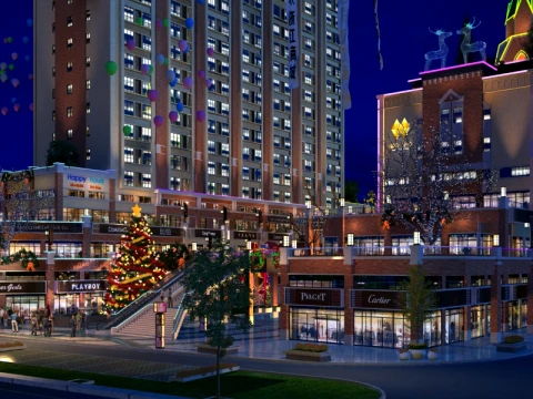 Şehir gece manzarası 3D Model