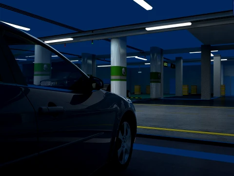 Yer altı otoparkı 3D Model