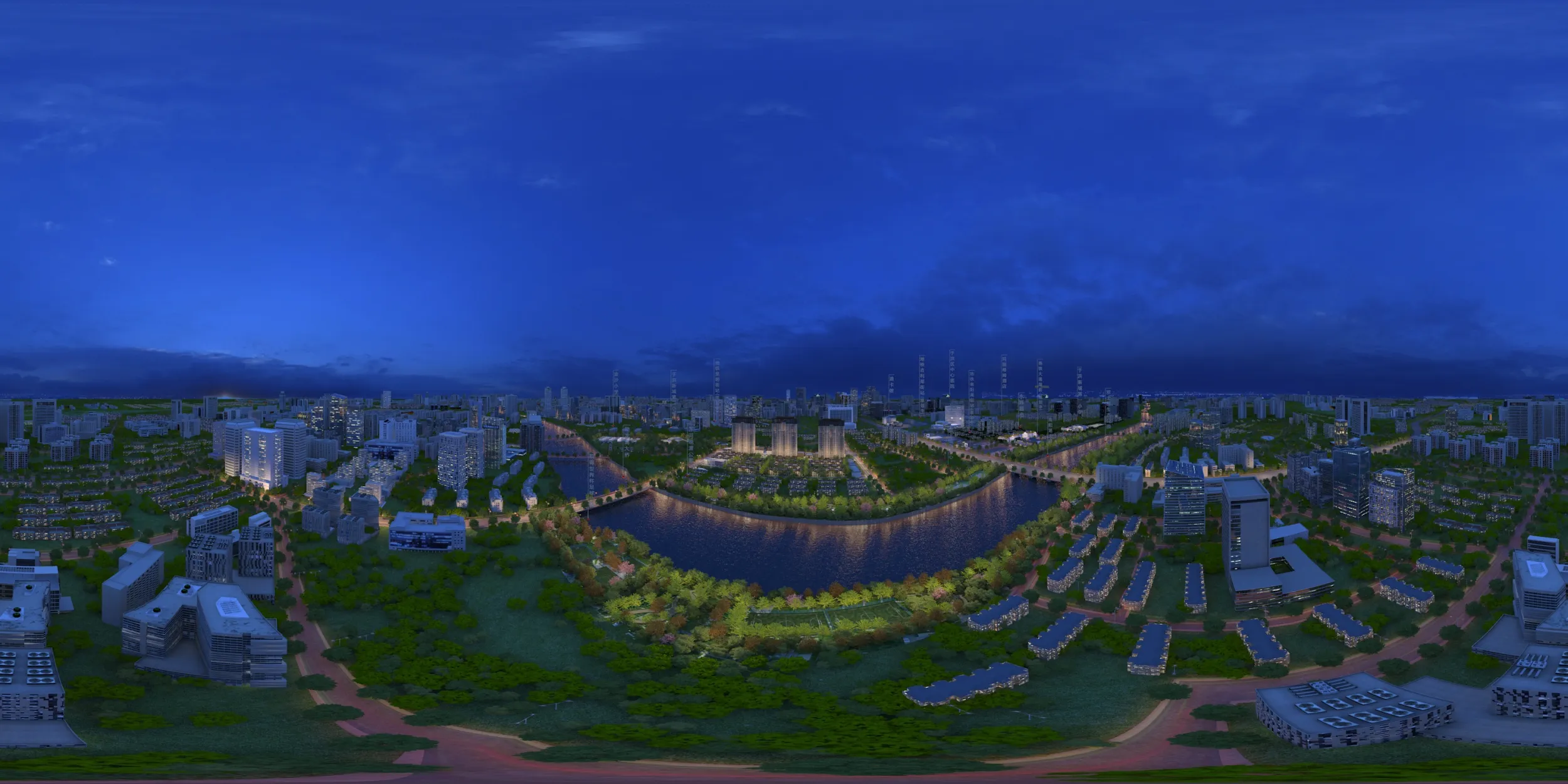 City nightscape 3D Model .c4d .max .obj .3ds .fbx .stl .blend 