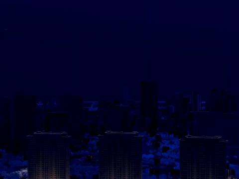 City nightscape 3D Model