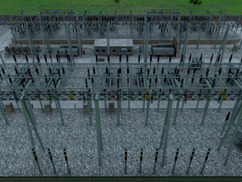 Central eléctrica Modelo 3D