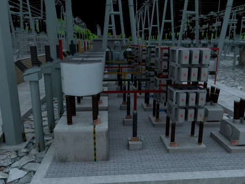 Power station 3D Model