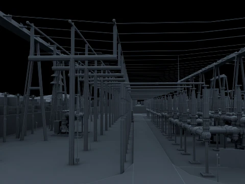 Power station 3D Model