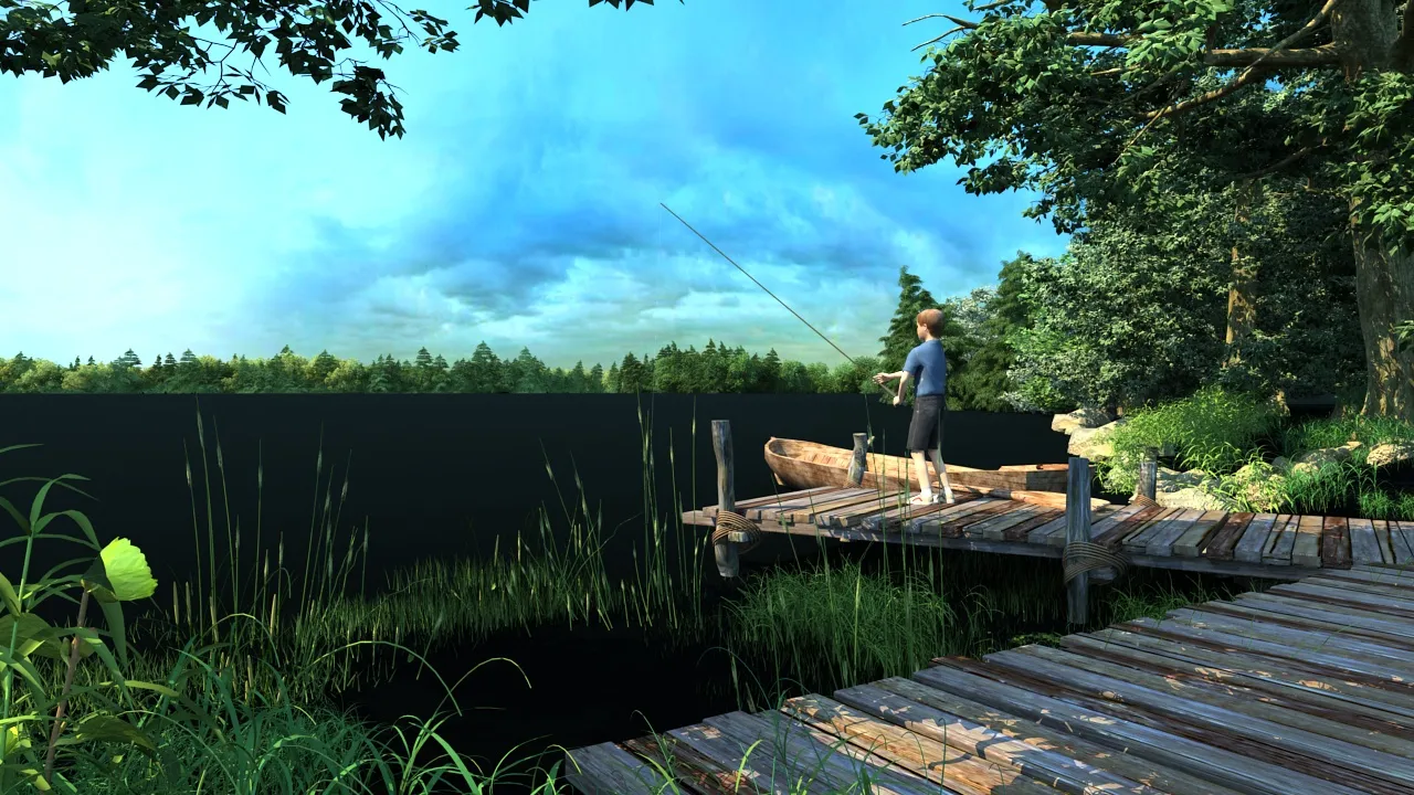 Fishing 3D Model .c4d .max .obj .3ds .fbx .stl .blend 