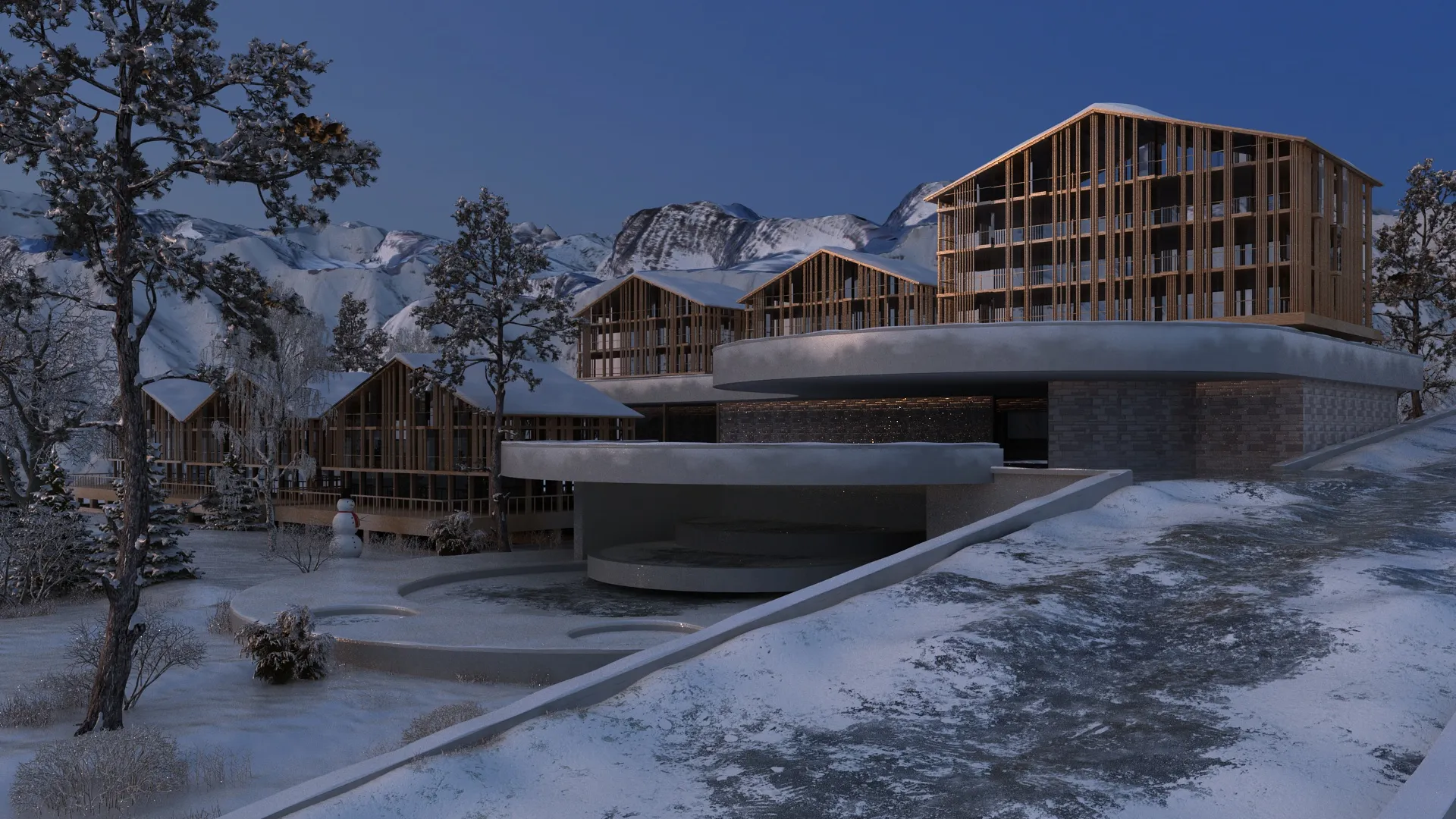 Resort 3D Model .c4d .max .obj .3ds .fbx .stl .blend 