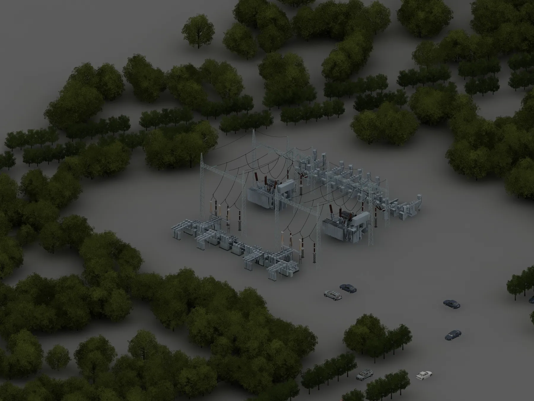 Power station 3D Model .c4d .max .obj .3ds .fbx .stl .blend 