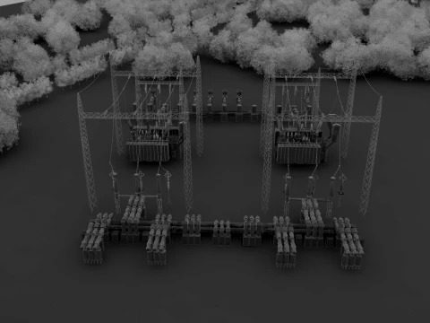 Power station 3D Model